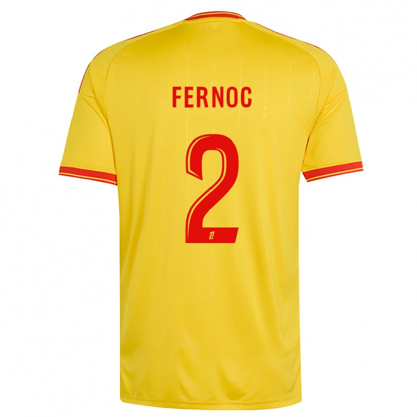 Danxen Dětské Djulian Fernoc #2 Zlatá Oranžová Červená Domů Hráčské Dresy 2026/27 Dres
