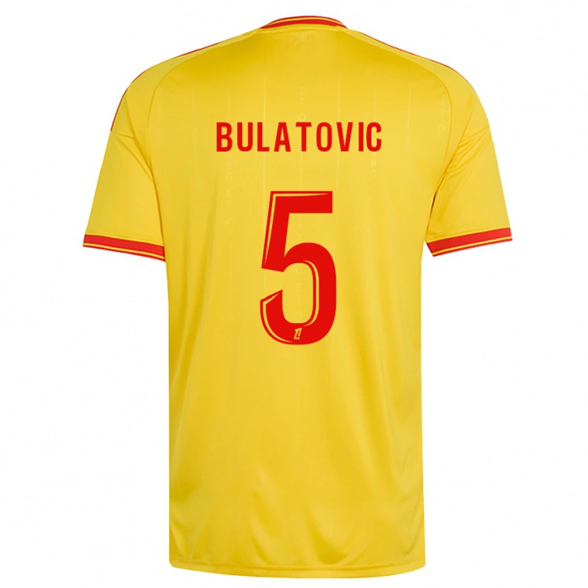 Danxen Dětské Andrija Bulatovic #5 Zlatá Oranžová Červená Domů Hráčské Dresy 2026/27 Dres