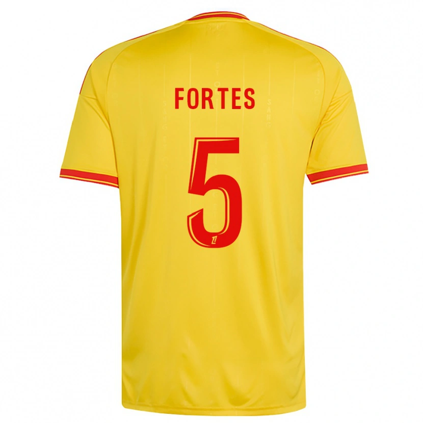Danxen Dětské Steven Fortes #5 Zlatá Oranžová Červená Domů Hráčské Dresy 2026/27 Dres