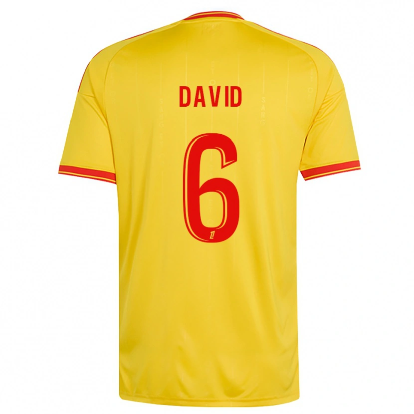Danxen Dětské Tess David #6 Zlatá Oranžová Červená Domů Hráčské Dresy 2026/27 Dres