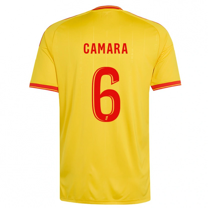 Danxen Dětské Mamadou Camara #6 Zlatá Oranžová Červená Domů Hráčské Dresy 2026/27 Dres