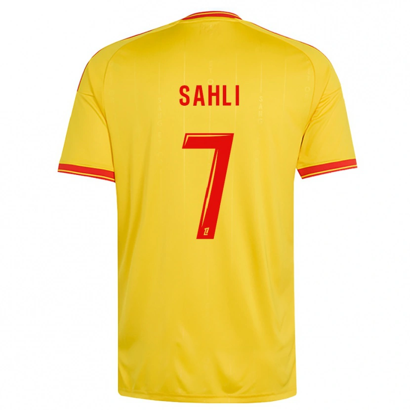 Danxen Dětské Wael Sahli #7 Zlatá Oranžová Červená Domů Hráčské Dresy 2026/27 Dres