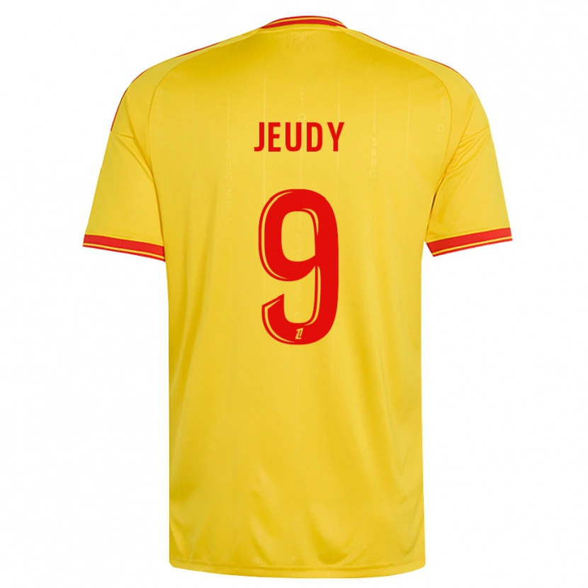 Danxen Dětské Sherly Jeudy #9 Zlatá Oranžová Červená Domů Hráčské Dresy 2026/27 Dres