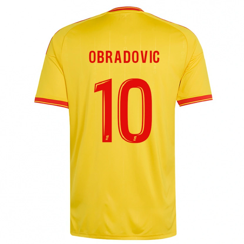 Danxen Dětské Ognjen Obradovic #10 Zlatá Oranžová Červená Domů Hráčské Dresy 2026/27 Dres