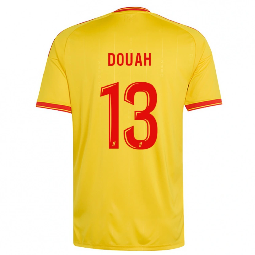 Danxen Dětské Chemssedine Douah #13 Zlatá Oranžová Červená Domů Hráčské Dresy 2026/27 Dres