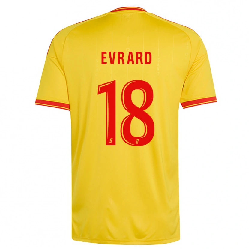Danxen Dětské Julia Evrard #18 Zlatá Oranžová Červená Domů Hráčské Dresy 2026/27 Dres