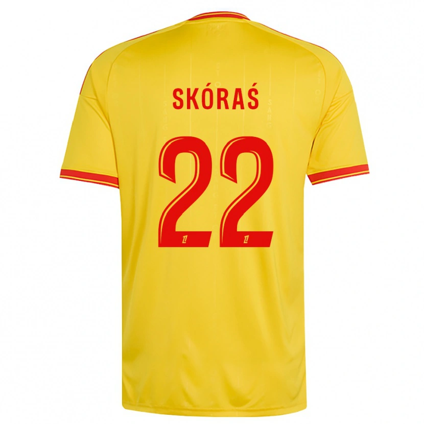 Danxen Dětské Michal Skoras #22 Zlatá Oranžová Červená Domů Hráčské Dresy 2026/27 Dres