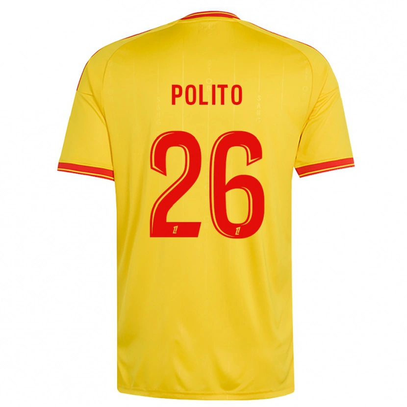 Danxen Dětské Carla Polito #26 Zlatá Oranžová Červená Domů Hráčské Dresy 2026/27 Dres