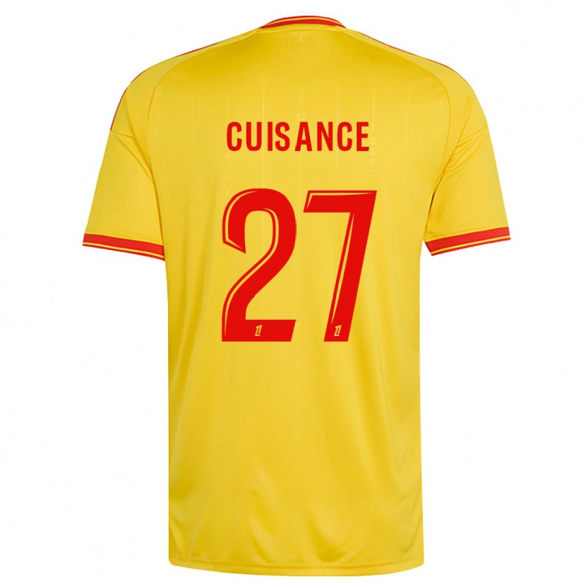 Danxen Dětské Michaël Cuisance #27 Zlatá Oranžová Červená Domů Hráčské Dresy 2026/27 Dres