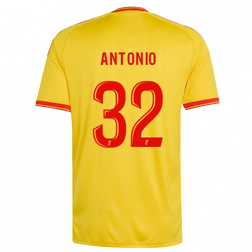 Danxen Dětské Kyllian Antonio #32 Zlatá Oranžová Červená Domů Hráčské Dresy 2026/27 Dres