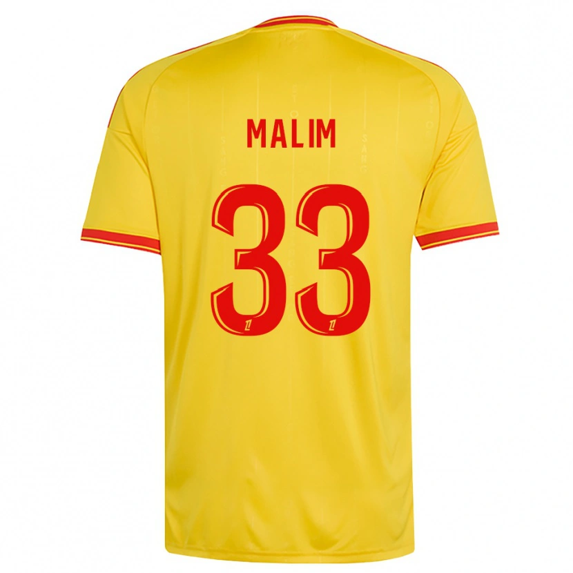 Danxen Dětské Yasmina Malim #33 Zlatá Oranžová Červená Domů Hráčské Dresy 2026/27 Dres