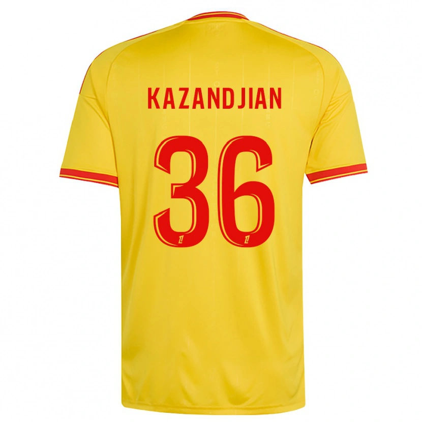 Danxen Dětské Lara Kazandjian #36 Zlatá Oranžová Červená Domů Hráčské Dresy 2026/27 Dres