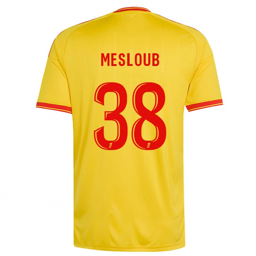 Danxen Dětské Mezian Mesloub #38 Zlatá Oranžová Červená Domů Hráčské Dresy 2026/27 Dres