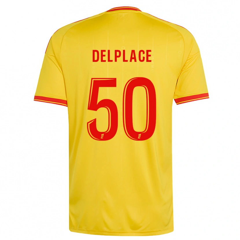 Danxen Dětské Adam Delplace #50 Zlatá Oranžová Červená Domů Hráčské Dresy 2026/27 Dres