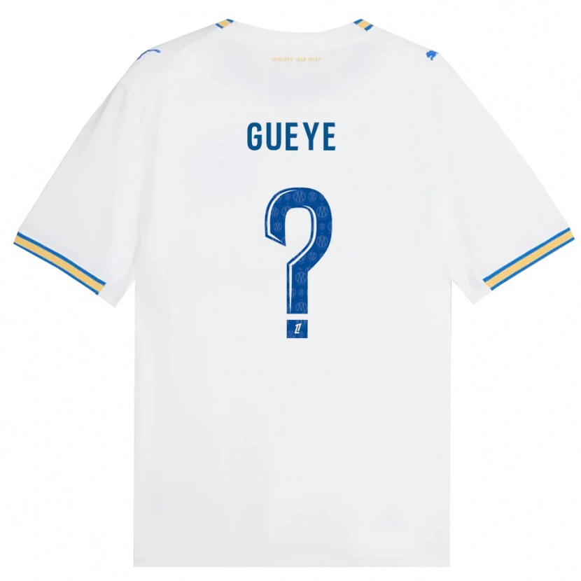 Danxen Dětské Daouda Gueye #0 Modrá Bílá Domů Hráčské Dresy 2026/27 Dres