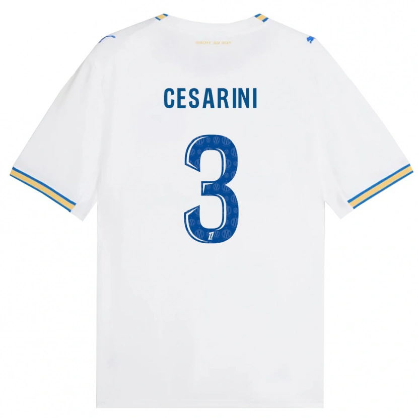 Danxen Dětské Gaëtan Cesarini #3 Modrá Bílá Domů Hráčské Dresy 2026/27 Dres