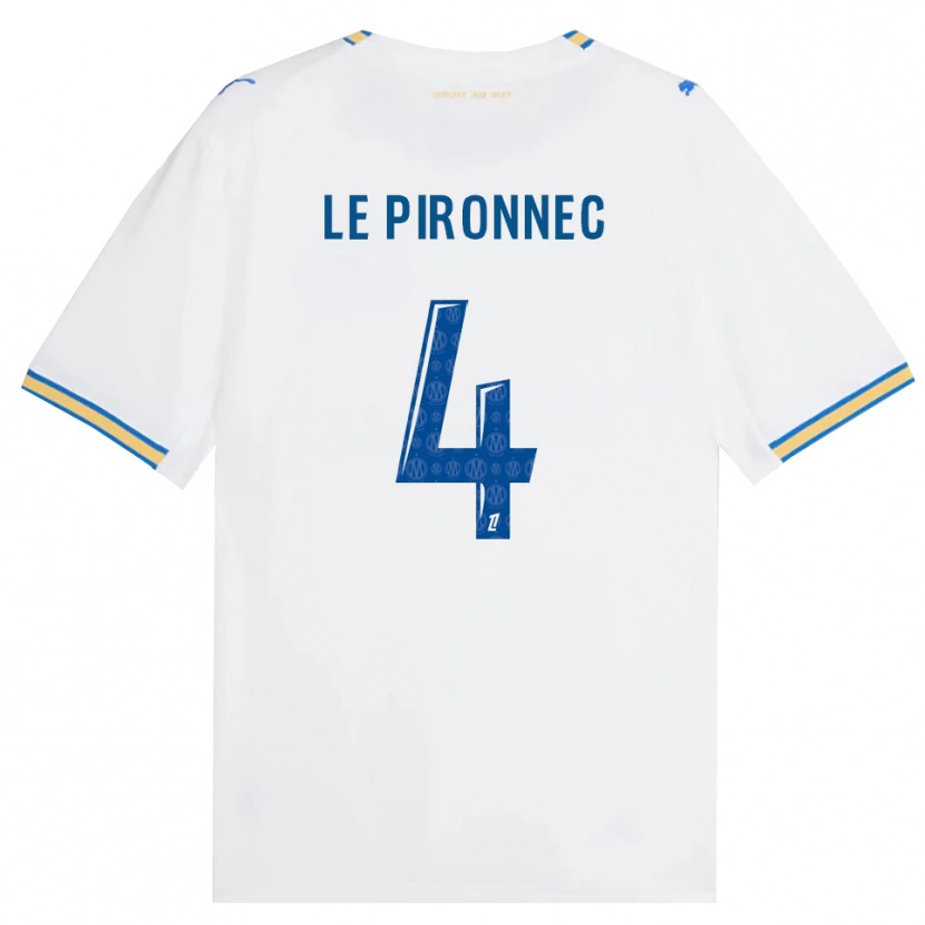 Danxen Dětské Kélian Le Pironnec #4 Modrá Bílá Domů Hráčské Dresy 2026/27 Dres