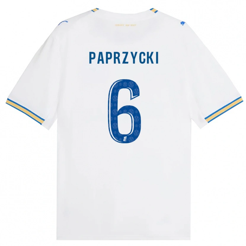 Danxen Dětské Aurore Paprzycki #6 Modrá Bílá Domů Hráčské Dresy 2026/27 Dres