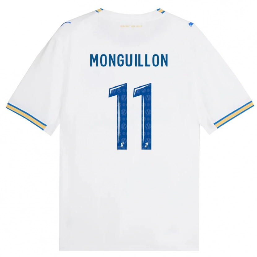 Danxen Dětské Coralie Monguillon #11 Modrá Bílá Domů Hráčské Dresy 2026/27 Dres