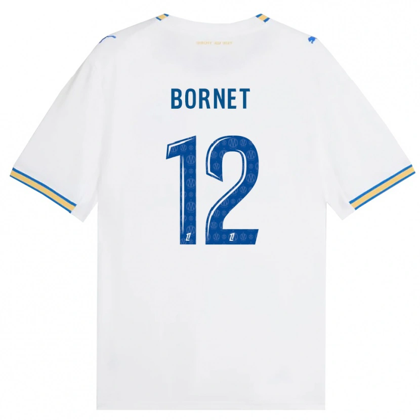 Danxen Dětské Camille Bornet #12 Modrá Bílá Domů Hráčské Dresy 2026/27 Dres