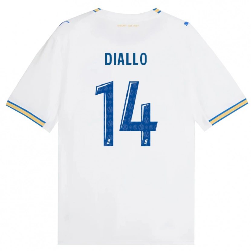 Danxen Dětské Eliès Diallo #14 Modrá Bílá Domů Hráčské Dresy 2026/27 Dres