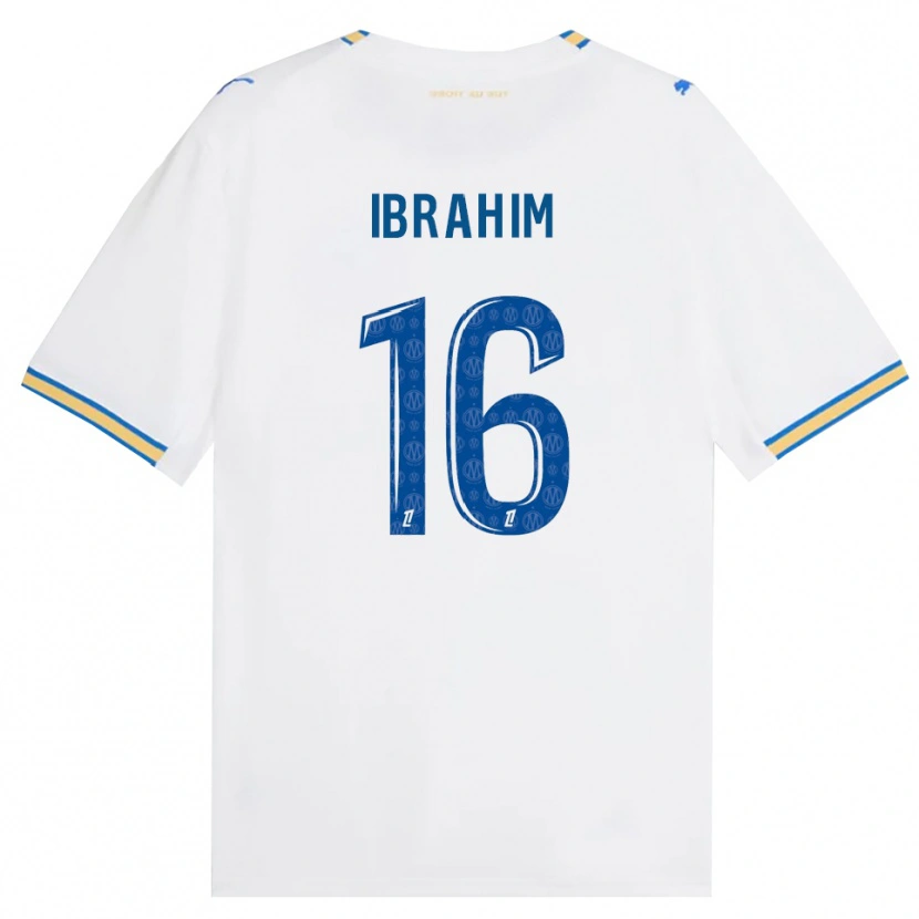 Danxen Dětské Ayman Ibrahim #16 Modrá Bílá Domů Hráčské Dresy 2026/27 Dres