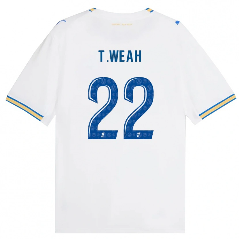 Danxen Dětské Timothy Weah #22 Modrá Bílá Domů Hráčské Dresy 2026/27 Dres