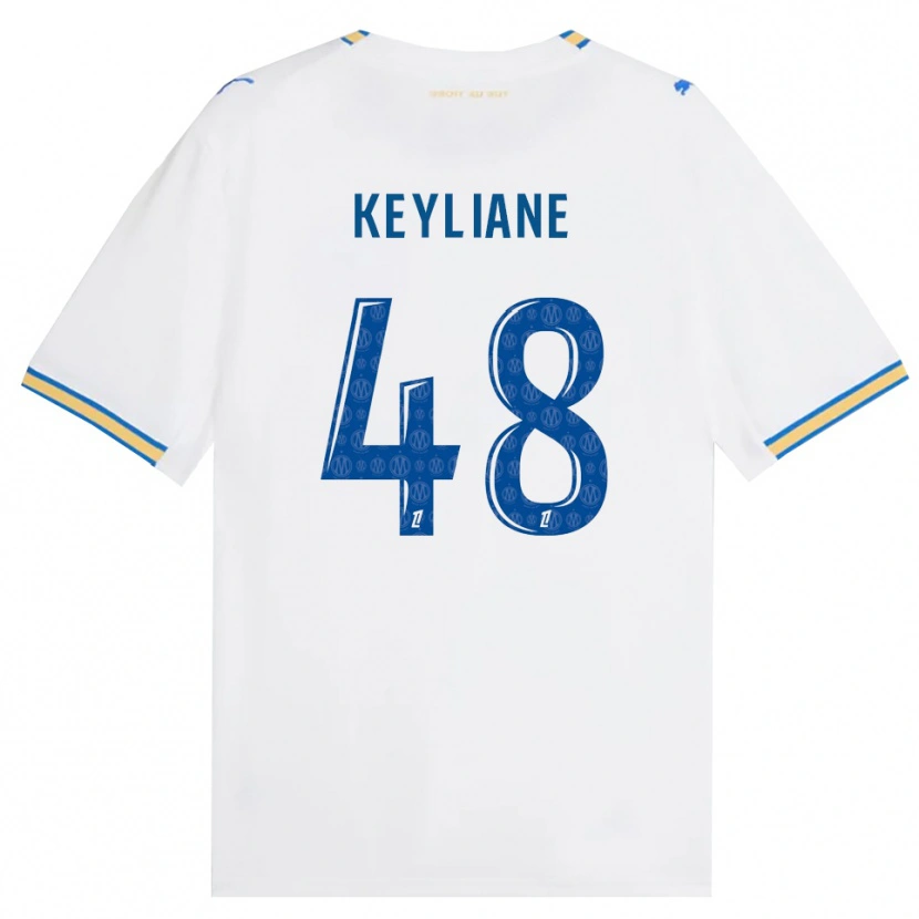 Danxen Dětské Keyliane Abdallah #48 Modrá Bílá Domů Hráčské Dresy 2026/27 Dres