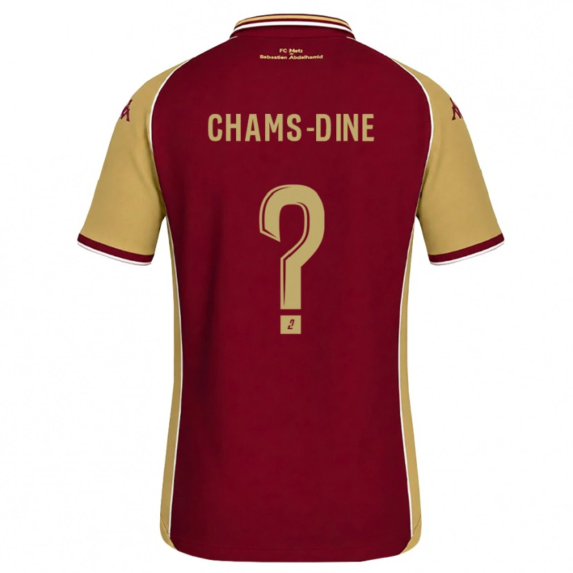 Danxen Dětské Adam Chams-Dine #0 Zlatohnědá Tmavě Červená Domů Hráčské Dresy 2026/27 Dres