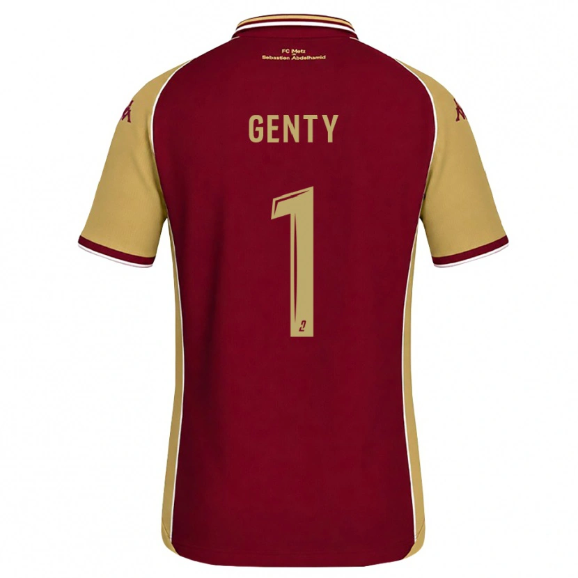 Danxen Dětské Julie Genty #1 Zlatohnědá Tmavě Červená Domů Hráčské Dresy 2026/27 Dres