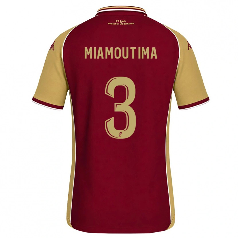 Danxen Dětské Harly-James Miamoutima #3 Zlatohnědá Tmavě Červená Domů Hráčské Dresy 2026/27 Dres