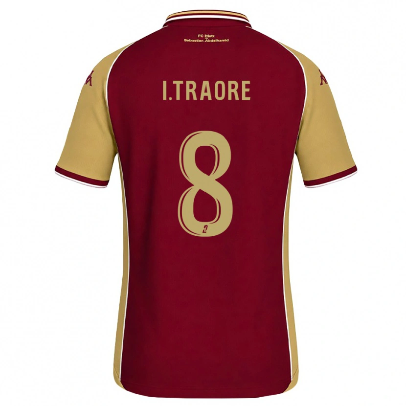 Danxen Dětské Ismaël Traoré #8 Zlatohnědá Tmavě Červená Domů Hráčské Dresy 2026/27 Dres