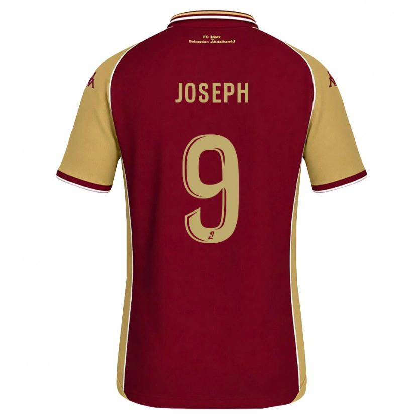 Danxen Dětské Amélie Joseph #9 Zlatohnědá Tmavě Červená Domů Hráčské Dresy 2026/27 Dres