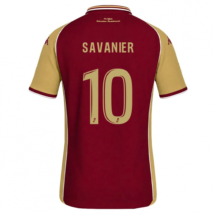 Danxen Dětské Téji Savanier #10 Zlatohnědá Tmavě Červená Domů Hráčské Dresy 2026/27 Dres