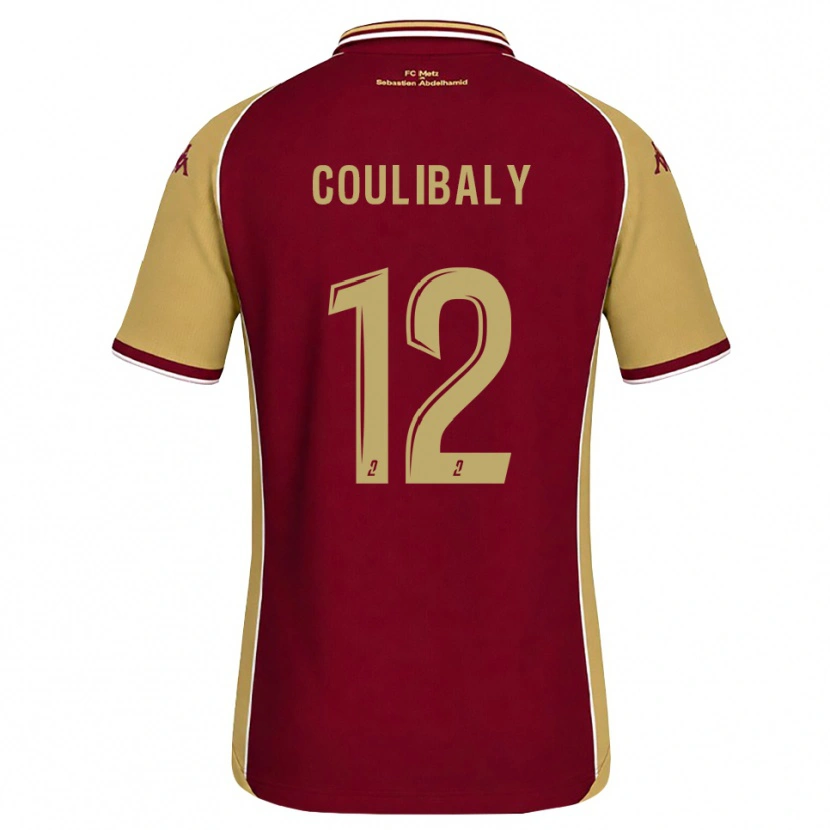 Danxen Dětské Kady Coulibaly #12 Zlatohnědá Tmavě Červená Domů Hráčské Dresy 2026/27 Dres