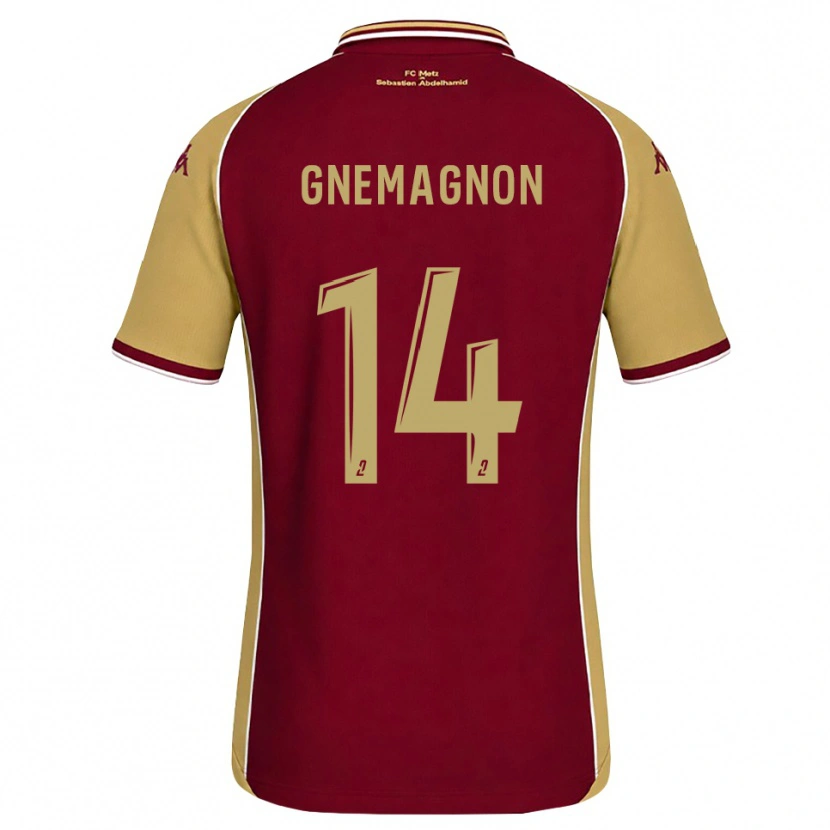 Danxen Dětské Mahi Gnemagnon #14 Zlatohnědá Tmavě Červená Domů Hráčské Dresy 2026/27 Dres