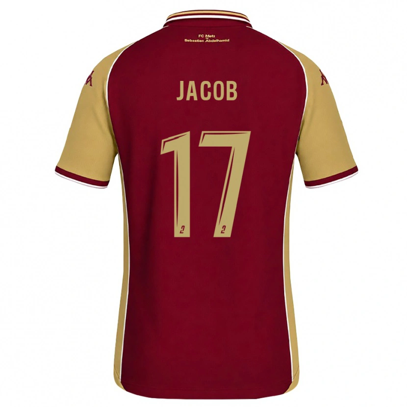 Danxen Dětské Lisa Jacob #17 Zlatohnědá Tmavě Červená Domů Hráčské Dresy 2026/27 Dres