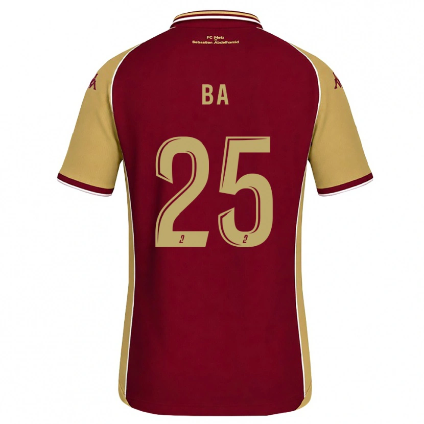 Danxen Dětské Abdoulaye Ba #25 Zlatohnědá Tmavě Červená Domů Hráčské Dresy 2026/27 Dres
