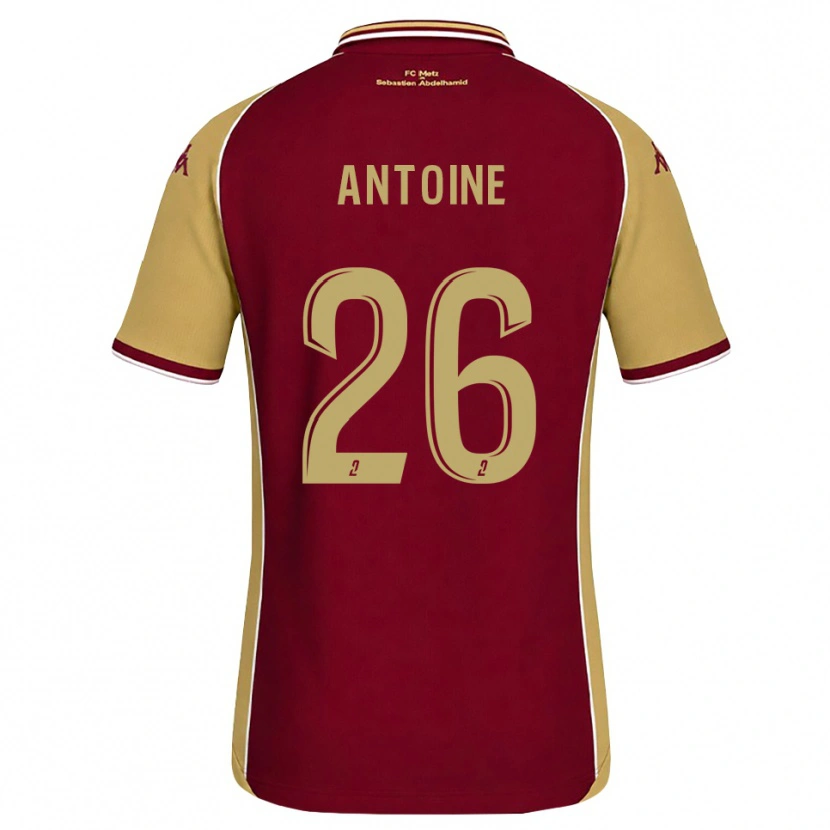 Danxen Dětské Maud Antoine #26 Zlatohnědá Tmavě Červená Domů Hráčské Dresy 2026/27 Dres