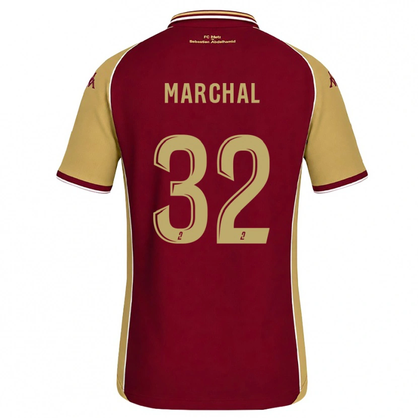 Danxen Dětské Adam Marchal #32 Zlatohnědá Tmavě Červená Domů Hráčské Dresy 2026/27 Dres