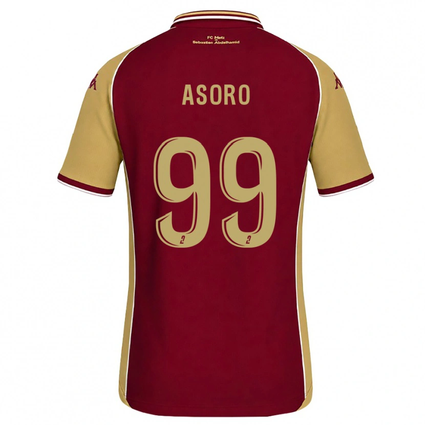 Danxen Dětské Joel Asoro #99 Zlatohnědá Tmavě Červená Domů Hráčské Dresy 2026/27 Dres