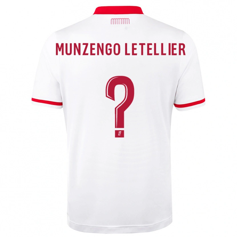 Danxen Dětské Viany Munzengo Letellier #0 Červená Bílá Domů Hráčské Dresy 2026/27 Dres