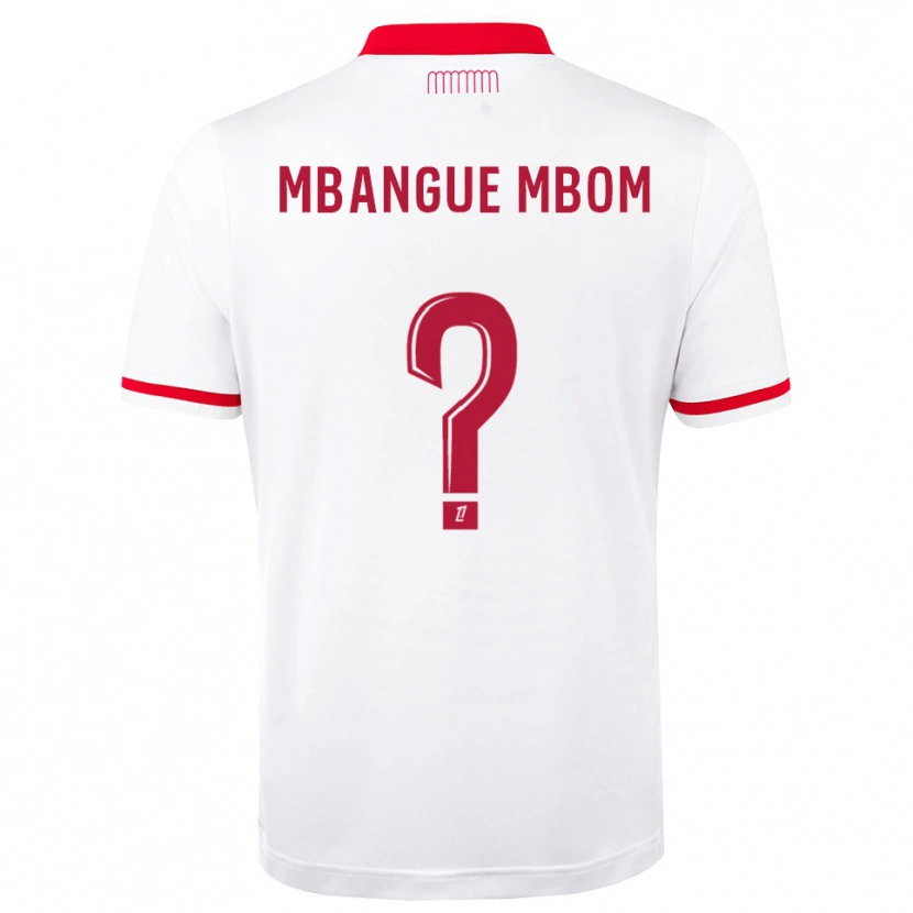 Danxen Dětské Enzo Mbangue Mbom #0 Červená Bílá Domů Hráčské Dresy 2026/27 Dres