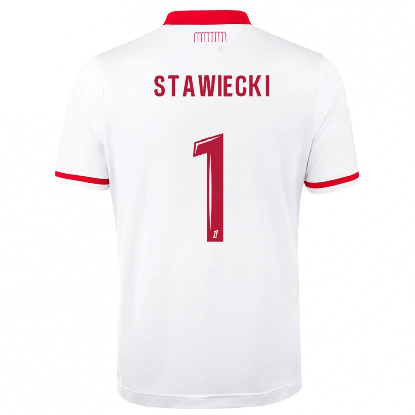 Danxen Dětské Jules Stawiecki #1 Červená Bílá Domů Hráčské Dresy 2026/27 Dres