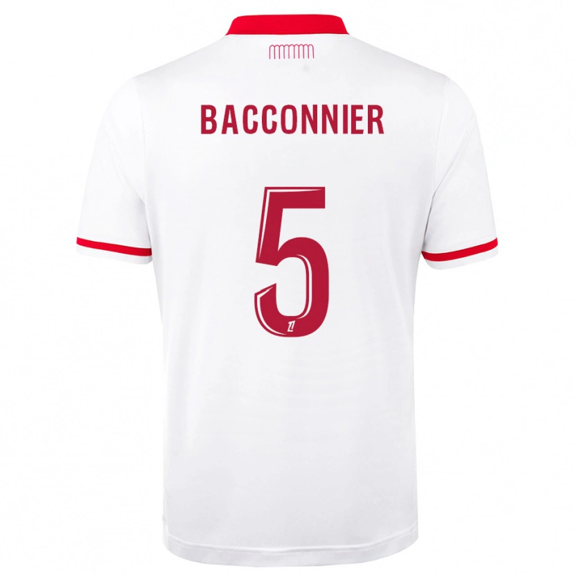 Danxen Dětské Kévin Bacconnier #5 Červená Bílá Domů Hráčské Dresy 2026/27 Dres