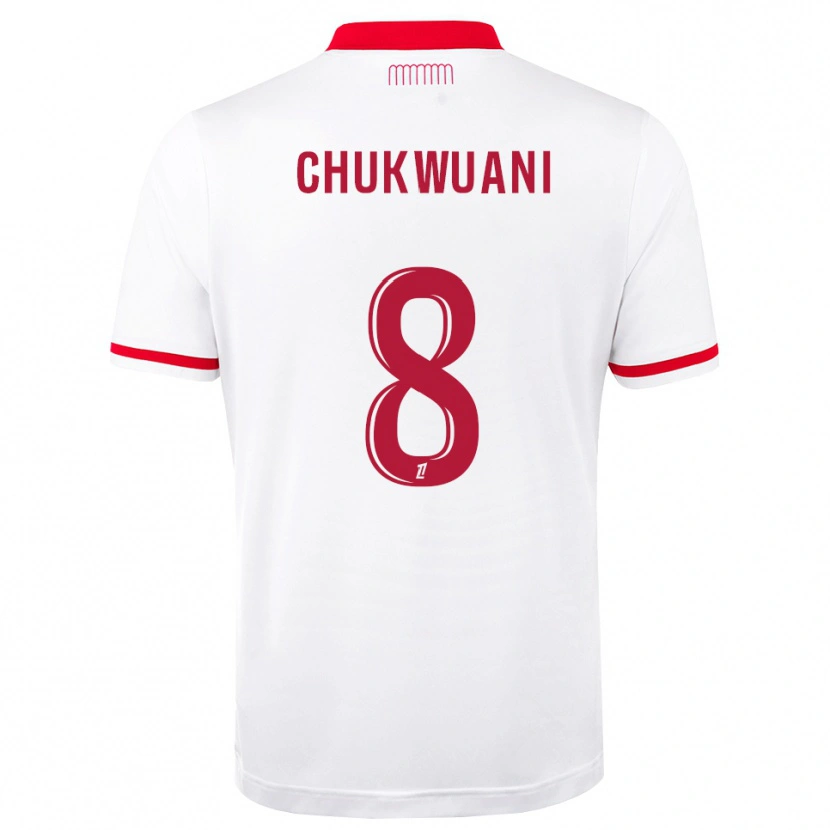 Danxen Dětské Ekene Chukwuani #8 Červená Bílá Domů Hráčské Dresy 2026/27 Dres