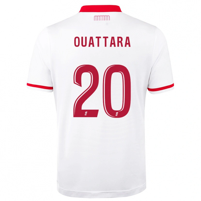 Danxen Dětské Kassoum Ouattara #20 Červená Bílá Domů Hráčské Dresy 2026/27 Dres
