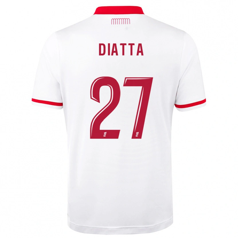 Danxen Dětské Krépin Diatta #27 Červená Bílá Domů Hráčské Dresy 2026/27 Dres