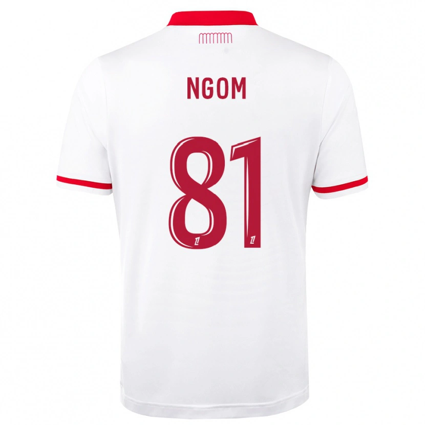 Danxen Dětské Libasse Ngom #81 Červená Bílá Domů Hráčské Dresy 2026/27 Dres