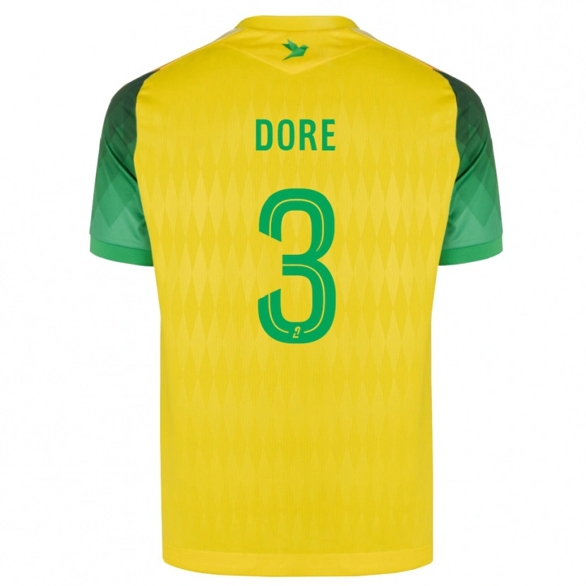 Danxen Dětské Louis Dore #3 Žlutá Zelená Červená Domů Hráčské Dresy 2026/27 Dres